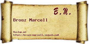 Brosz Marcell névjegykártya
